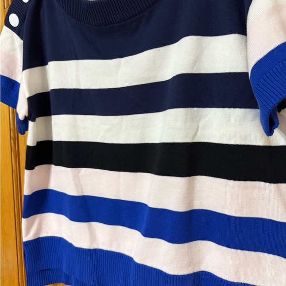 CAbi Navy Ribbed Knit Sweater size Medium - Picture 2 of 7